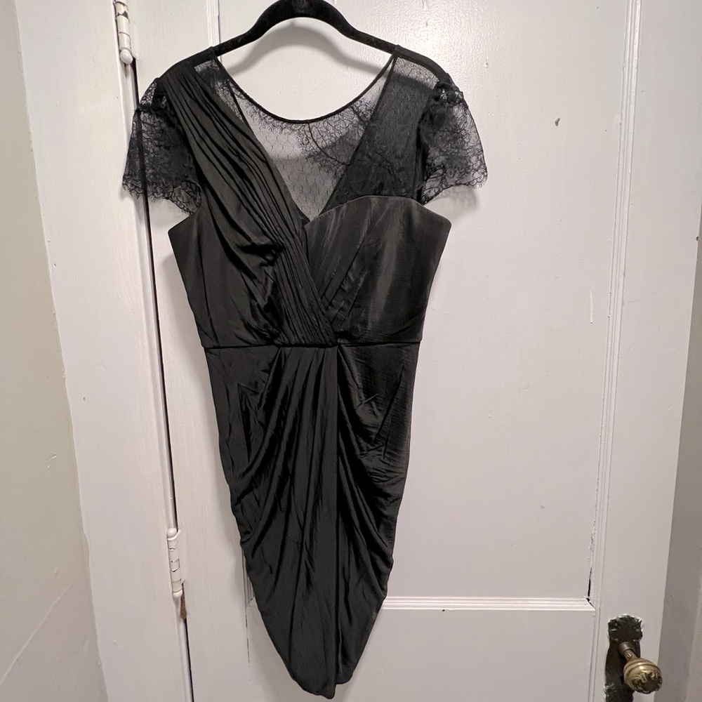 BCBG Wednesday Adam’s Black Lace Cocktail Dress